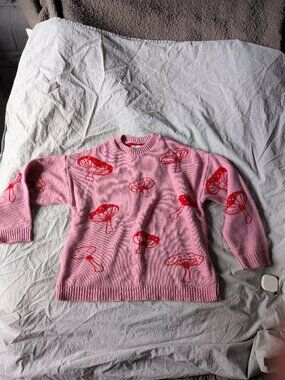 ASOS Design Pink Mushroom Sweater